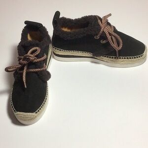 NEW See by Chloe ESPADRILLE SNEAKER BLACK Sz 35